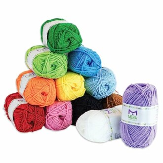 Mira HandCrafts Acrylic Rainbow Color Yarns Starter Kit