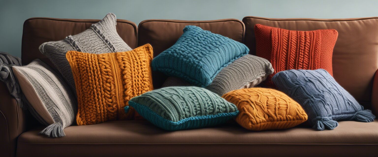 Knitted cushions